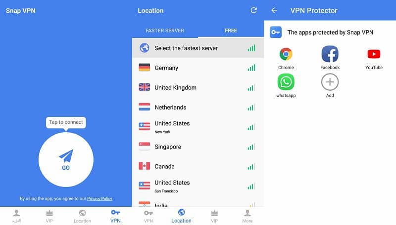 تحميل تطبيق Snap VPN مجانا للأندرويد