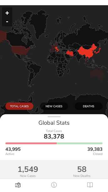 تحميل تطبيق متابعة أحداث فيروس كورونا Coronavirus Tracker للأندرويد