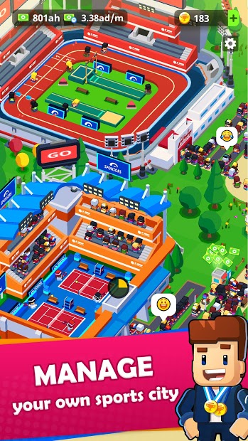 تحميل لعبة Sports City Tycoon [آخر نسخة] مهكرة للأندرويد