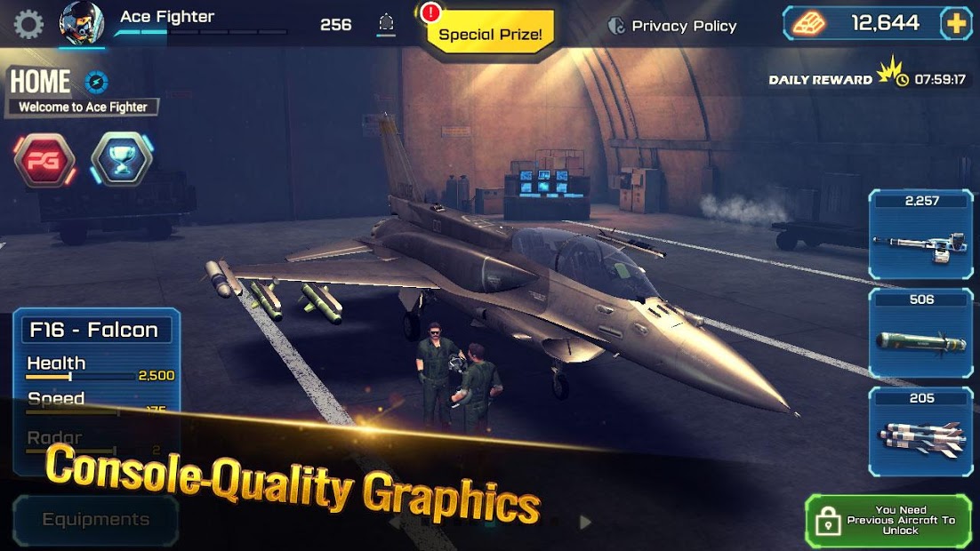 تحميل لعبة Ace Fighter: Modern Air Combat Jet Warplanes [آخر نسخة] مهكرة للأندرويد