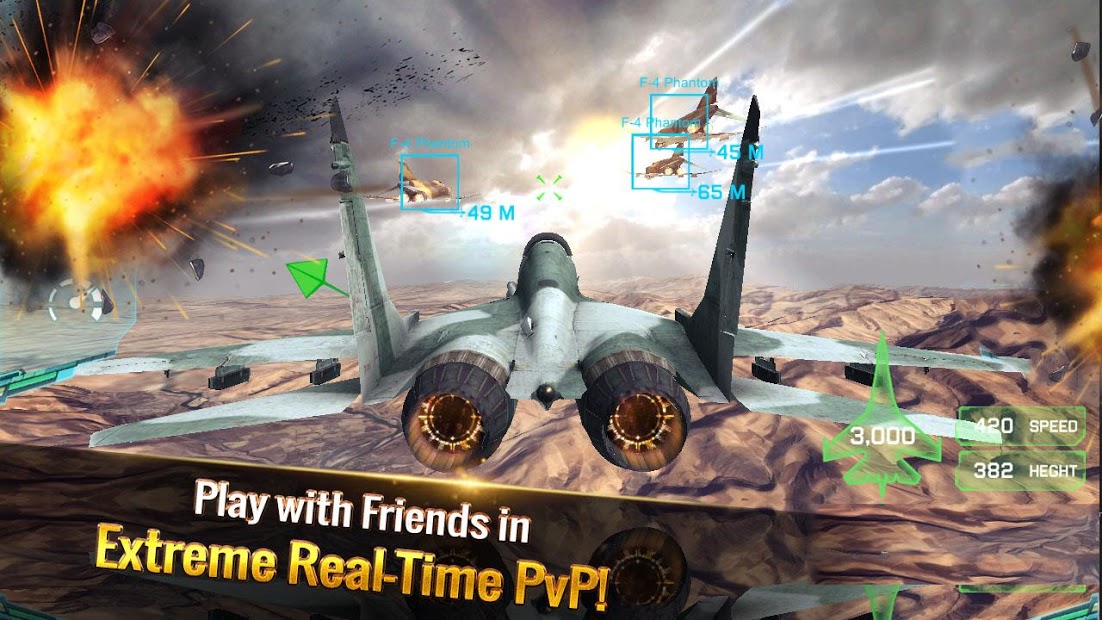 تحميل لعبة Ace Fighter: Modern Air Combat Jet Warplanes [آخر نسخة] مهكرة للأندرويد