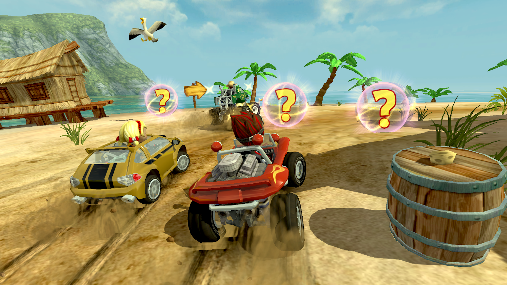 تحميل لعبة بيتش بجي ريسينج Beach Buggy Racing مهكرة للأندرويد